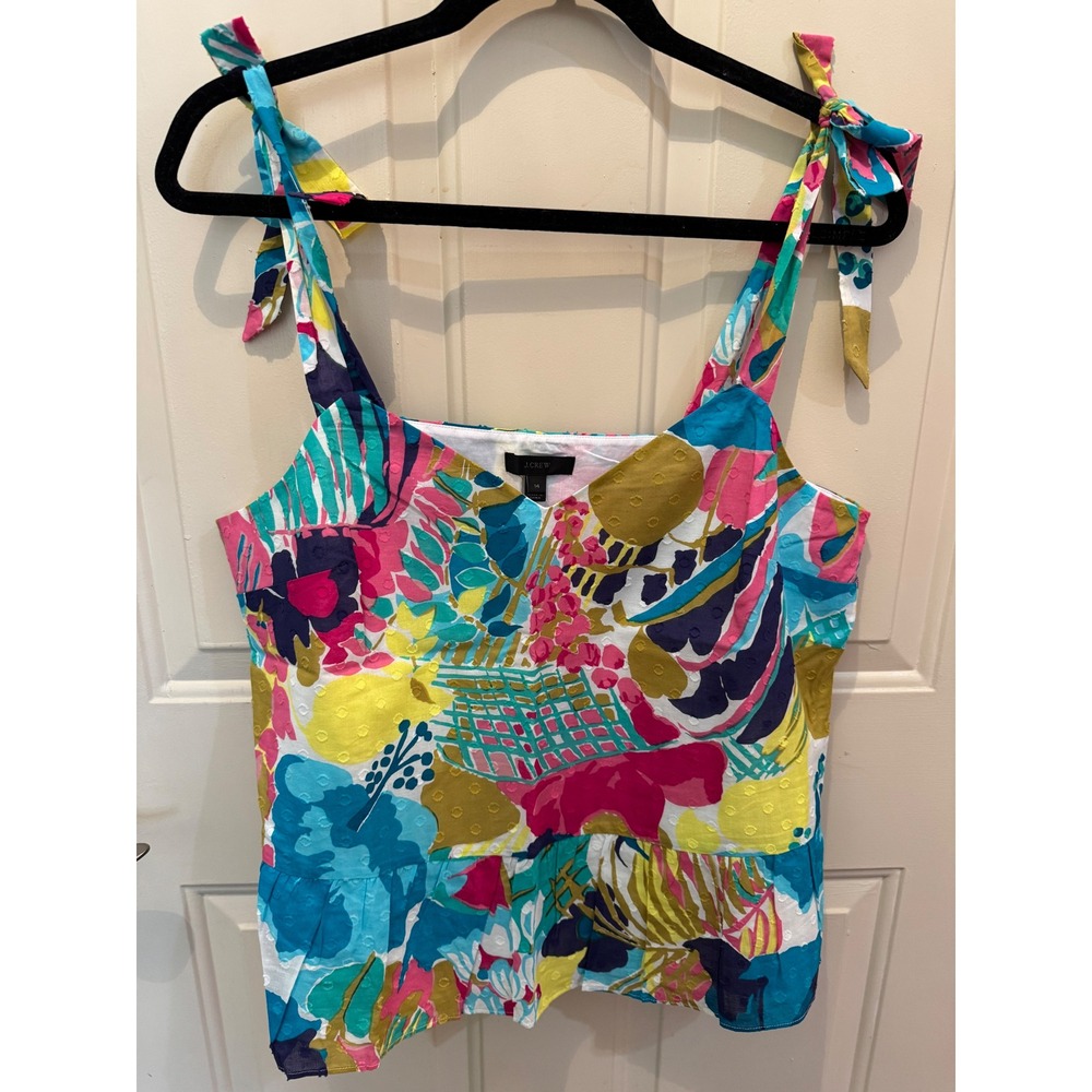 J.Crew Women's Tank Shirt Floral NWT 14